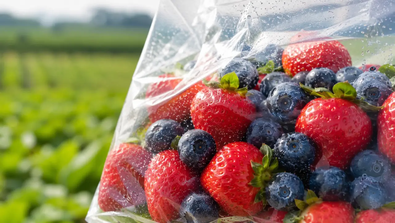Empaque para berries de exportación: microperforación láser calculada