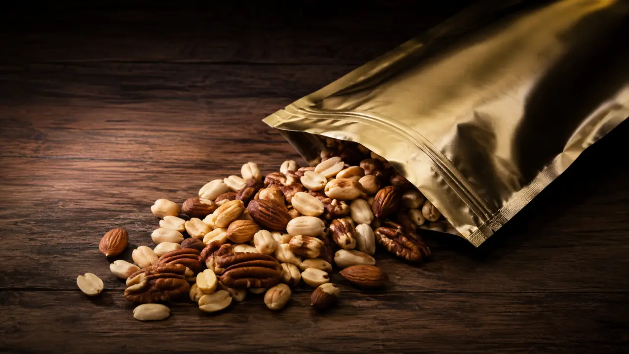 Empaque para cacahuates, nueces y semillas: barrera al oxígeno o rancidez