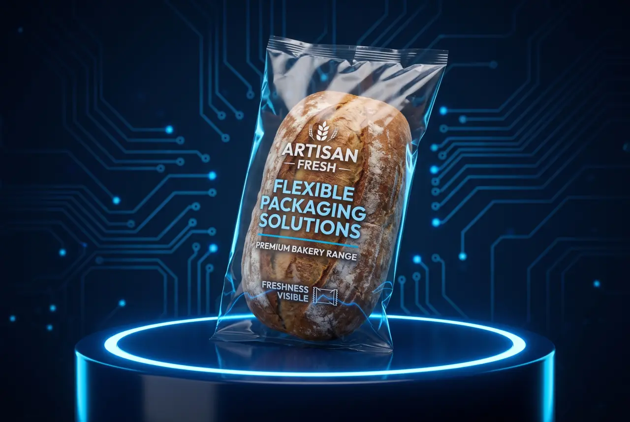 Empaque flexible para panadería y snacks horneados: flow-wrap y bolsa con ventana para frescura